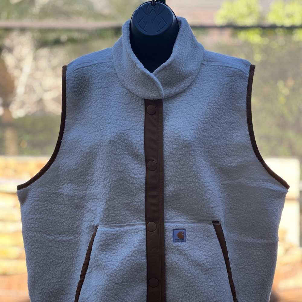 CARHARTT‎ WOMEN'S RELAXED FIT SHERPA FLEECE PULLOVER SNAP VEST [OV4995-W] (XXL)